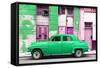 Cuba Fuerte Collection - Green Classic American Car-Philippe Hugonnard-Framed Stretched Canvas