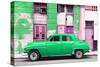 Cuba Fuerte Collection - Green Classic American Car-Philippe Hugonnard-Stretched Canvas