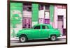 Cuba Fuerte Collection - Green Classic American Car-Philippe Hugonnard-Framed Photographic Print