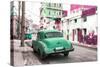 Cuba Fuerte Collection - Green Classic Car in Havana-Philippe Hugonnard-Stretched Canvas