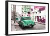 Cuba Fuerte Collection - Green Classic Car in Havana-Philippe Hugonnard-Framed Photographic Print