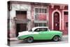 Cuba Fuerte Collection - Green Classic Car in Havana-Philippe Hugonnard-Stretched Canvas