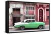 Cuba Fuerte Collection - Green Classic Car in Havana-Philippe Hugonnard-Framed Stretched Canvas