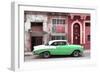 Cuba Fuerte Collection - Green Classic Car in Havana-Philippe Hugonnard-Framed Photographic Print