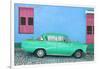 Cuba Fuerte Collection - Green Classic Car in Trinidad-Philippe Hugonnard-Framed Photographic Print