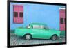 Cuba Fuerte Collection - Green Classic Car in Trinidad-Philippe Hugonnard-Framed Photographic Print