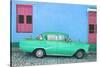 Cuba Fuerte Collection - Green Classic Car in Trinidad-Philippe Hugonnard-Stretched Canvas