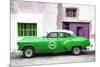 Cuba Fuerte Collection - Green Pontiac 1953 Original Classic Car-Philippe Hugonnard-Mounted Photographic Print