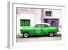 Cuba Fuerte Collection - Green Pontiac 1953 Original Classic Car-Philippe Hugonnard-Framed Photographic Print