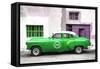 Cuba Fuerte Collection - Green Pontiac 1953 Original Classic Car-Philippe Hugonnard-Framed Stretched Canvas