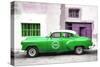 Cuba Fuerte Collection - Green Pontiac 1953 Original Classic Car-Philippe Hugonnard-Stretched Canvas