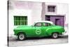 Cuba Fuerte Collection - Green Pontiac 1953 Original Classic Car-Philippe Hugonnard-Stretched Canvas