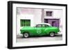 Cuba Fuerte Collection - Green Pontiac 1953 Original Classic Car-Philippe Hugonnard-Framed Premium Photographic Print