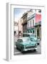 Cuba Fuerte Collection - Green Taxi Cars-Philippe Hugonnard-Framed Photographic Print