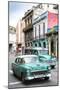 Cuba Fuerte Collection - Green Taxi Cars-Philippe Hugonnard-Mounted Photographic Print