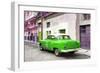 Cuba Fuerte Collection - Green Taxi Pontiac 1953-Philippe Hugonnard-Framed Photographic Print