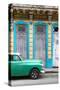 Cuba Fuerte Collection - Green Vintage Car in Havana II-Philippe Hugonnard-Stretched Canvas