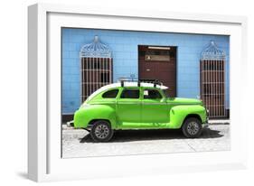 Cuba Fuerte Collection - Green Vintage Car-Philippe Hugonnard-Framed Photographic Print