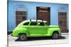 Cuba Fuerte Collection - Green Vintage Car-Philippe Hugonnard-Stretched Canvas