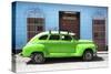 Cuba Fuerte Collection - Green Vintage Car-Philippe Hugonnard-Stretched Canvas