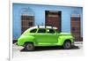 Cuba Fuerte Collection - Green Vintage Car-Philippe Hugonnard-Framed Photographic Print