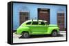 Cuba Fuerte Collection - Green Vintage Car-Philippe Hugonnard-Framed Stretched Canvas