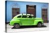 Cuba Fuerte Collection - Green Vintage Car-Philippe Hugonnard-Stretched Canvas