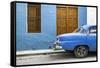 Cuba Fuerte Collection - Havana 109 Street Blue-Philippe Hugonnard-Framed Stretched Canvas