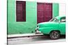 Cuba Fuerte Collection - Havana 109 Street Green-Philippe Hugonnard-Stretched Canvas