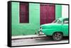 Cuba Fuerte Collection - Havana 109 Street Green-Philippe Hugonnard-Framed Stretched Canvas