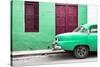 Cuba Fuerte Collection - Havana 109 Street Green-Philippe Hugonnard-Stretched Canvas