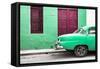 Cuba Fuerte Collection - Havana 109 Street Green-Philippe Hugonnard-Framed Stretched Canvas