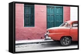 Cuba Fuerte Collection - Havana 109 Street Orange-Philippe Hugonnard-Framed Stretched Canvas