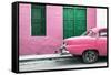 Cuba Fuerte Collection - Havana 109 Street Pink-Philippe Hugonnard-Framed Stretched Canvas