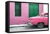 Cuba Fuerte Collection - Havana 109 Street Pink-Philippe Hugonnard-Framed Stretched Canvas