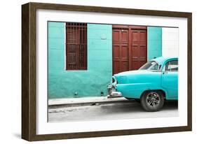 Cuba Fuerte Collection - Havana 109 Street Turquoise-Philippe Hugonnard-Framed Photographic Print