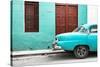 Cuba Fuerte Collection - Havana 109 Street Turquoise-Philippe Hugonnard-Stretched Canvas