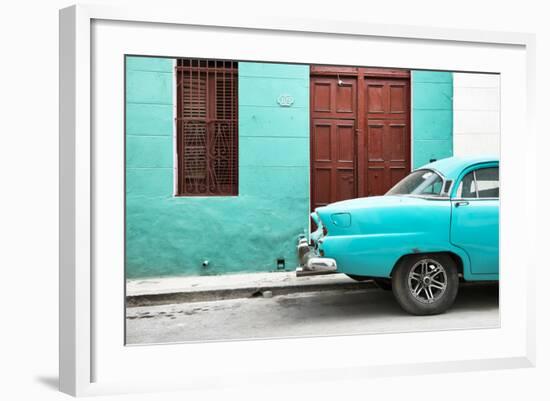 Cuba Fuerte Collection - Havana 109 Street Turquoise-Philippe Hugonnard-Framed Photographic Print