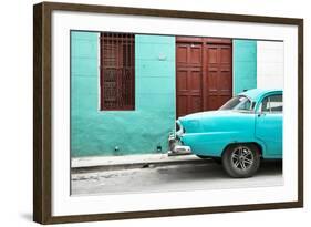 Cuba Fuerte Collection - Havana 109 Street Turquoise-Philippe Hugonnard-Framed Photographic Print