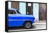 Cuba Fuerte Collection - Havana Blue Car-Philippe Hugonnard-Framed Stretched Canvas