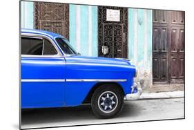 Cuba Fuerte Collection - Havana Blue Car-Philippe Hugonnard-Mounted Photographic Print