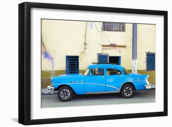 Cuba Fuerte Collection - Havana Classic American Blue Car-Philippe Hugonnard-Framed Photographic Print