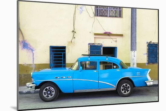 Cuba Fuerte Collection - Havana Classic American Blue Car-Philippe Hugonnard-Mounted Photographic Print