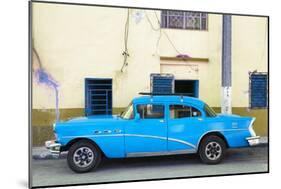 Cuba Fuerte Collection - Havana Classic American Blue Car-Philippe Hugonnard-Mounted Photographic Print