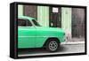 Cuba Fuerte Collection - Havana Green Car-Philippe Hugonnard-Framed Stretched Canvas