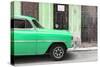 Cuba Fuerte Collection - Havana Green Car-Philippe Hugonnard-Stretched Canvas