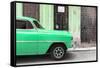 Cuba Fuerte Collection - Havana Green Car-Philippe Hugonnard-Framed Stretched Canvas