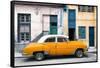 Cuba Fuerte Collection - Havana's Orange Vintage Car-Philippe Hugonnard-Framed Stretched Canvas