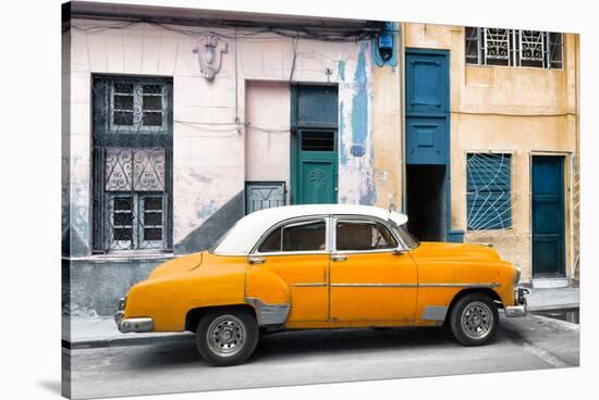 Cuba Fuerte Collection - Havana's Orange Vintage Car-Philippe Hugonnard-Stretched Canvas