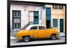 Cuba Fuerte Collection - Havana's Orange Vintage Car-Philippe Hugonnard-Framed Photographic Print